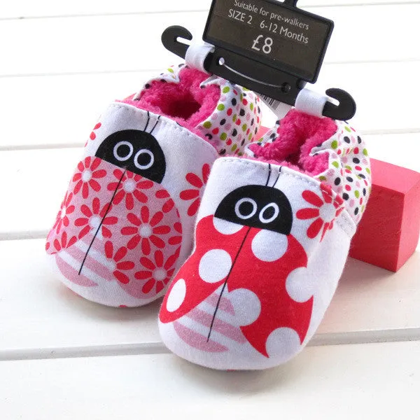 2015 spring and summer cute light pink baby girls lovely owl shoes bow slip-on frist walker cotton soft  prewalker shoes