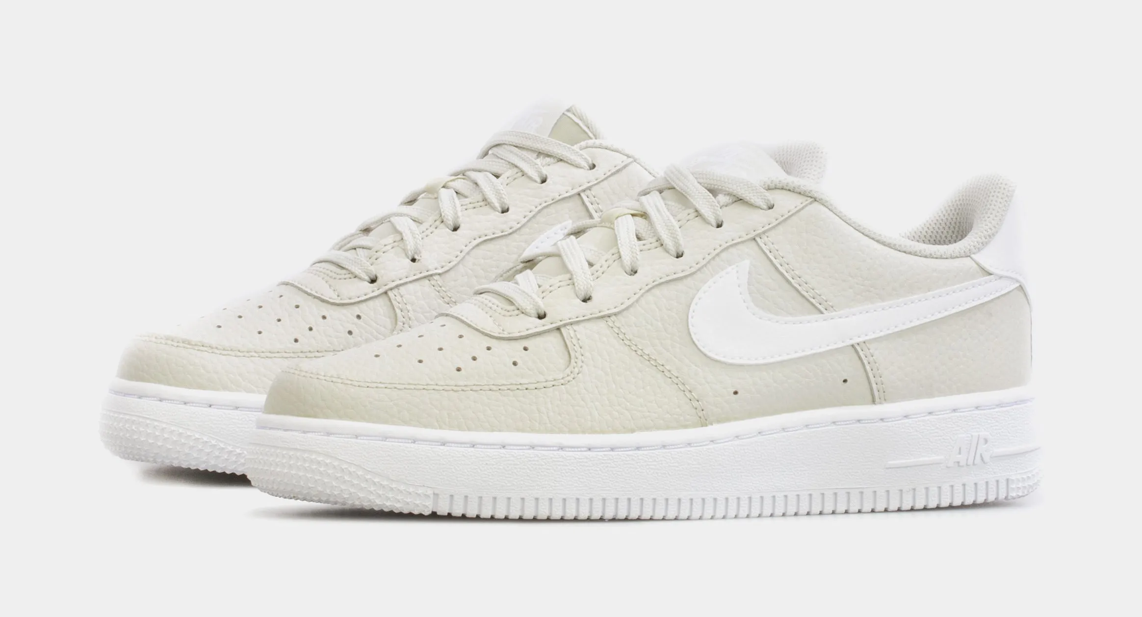 Air Force 1 Grade School Lifestyle Shoes (Beige)