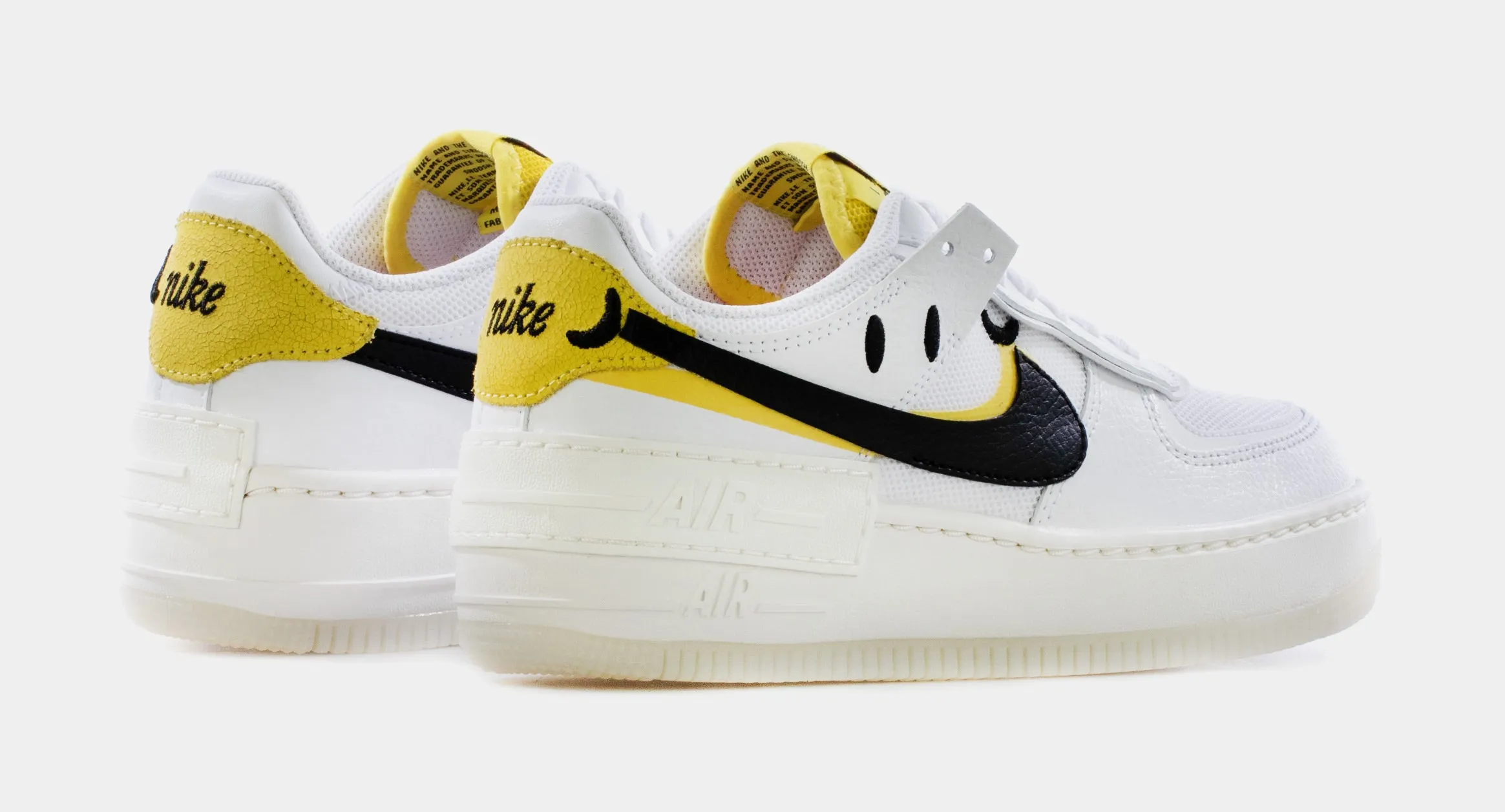 Air Force 1 Shadow Smile Womens Lifestyle Shoes (White/Yellow)