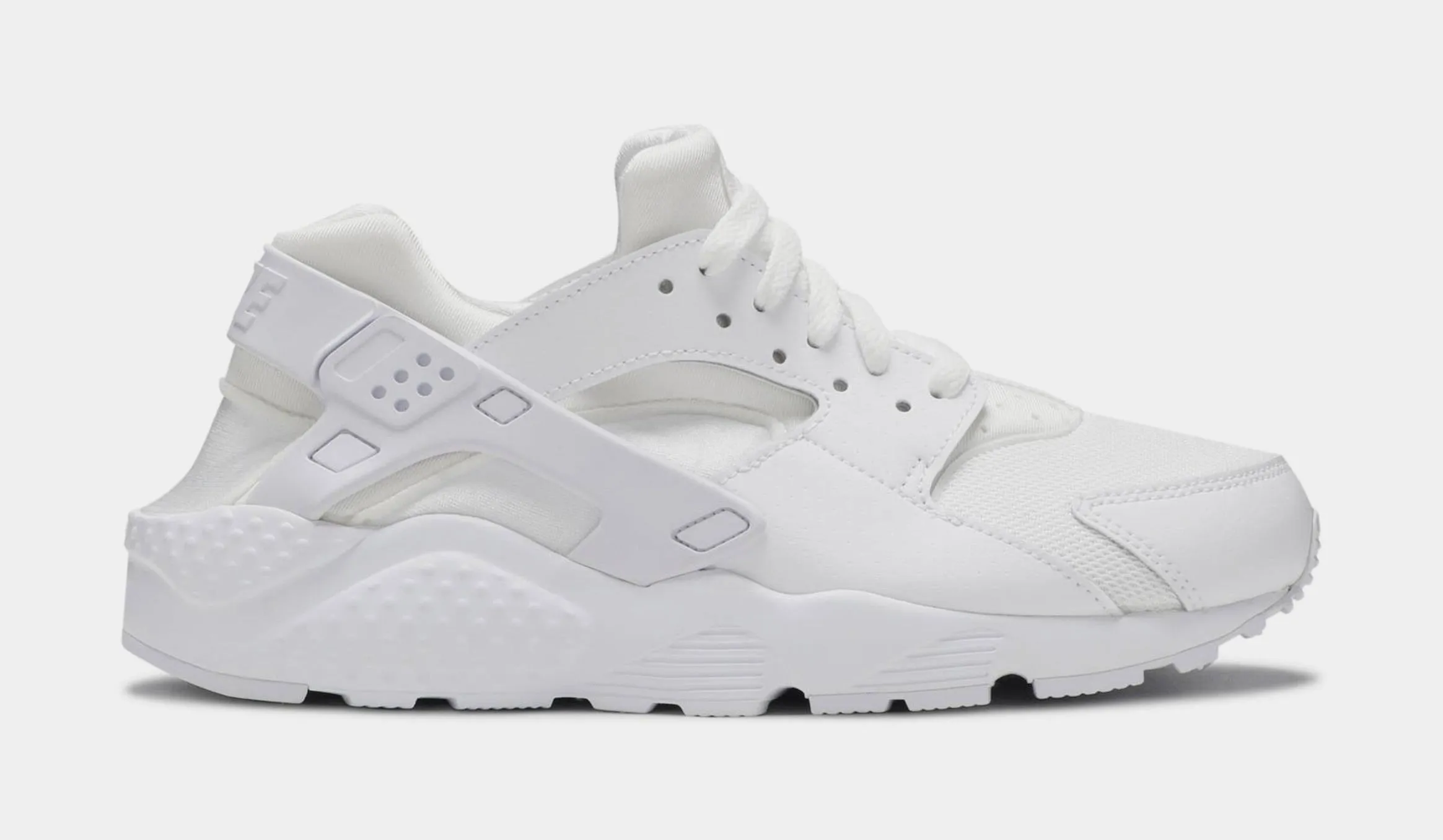 Air Huarache Run Monochrome Grade School Lifestyle Shoes (White)