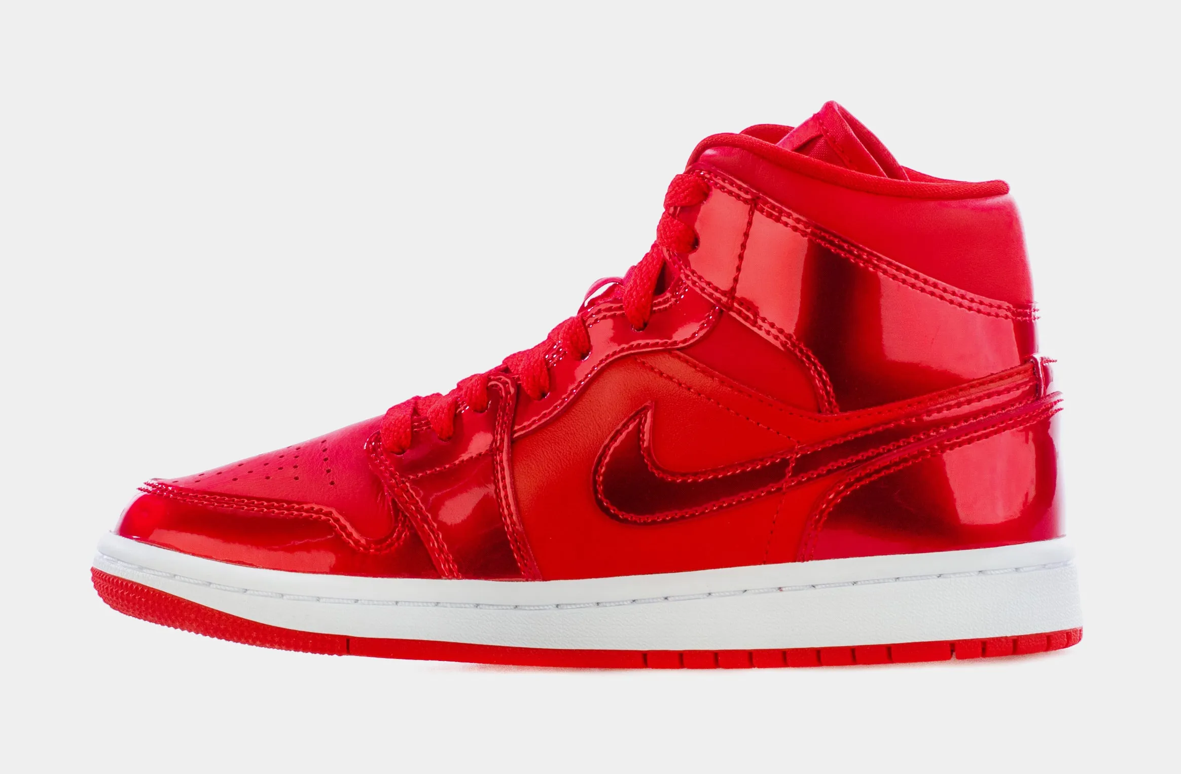 Air Jordan 1 Mid SE Red Pomegranate Womens Lifestyle Shoes (Red) Free Shipping