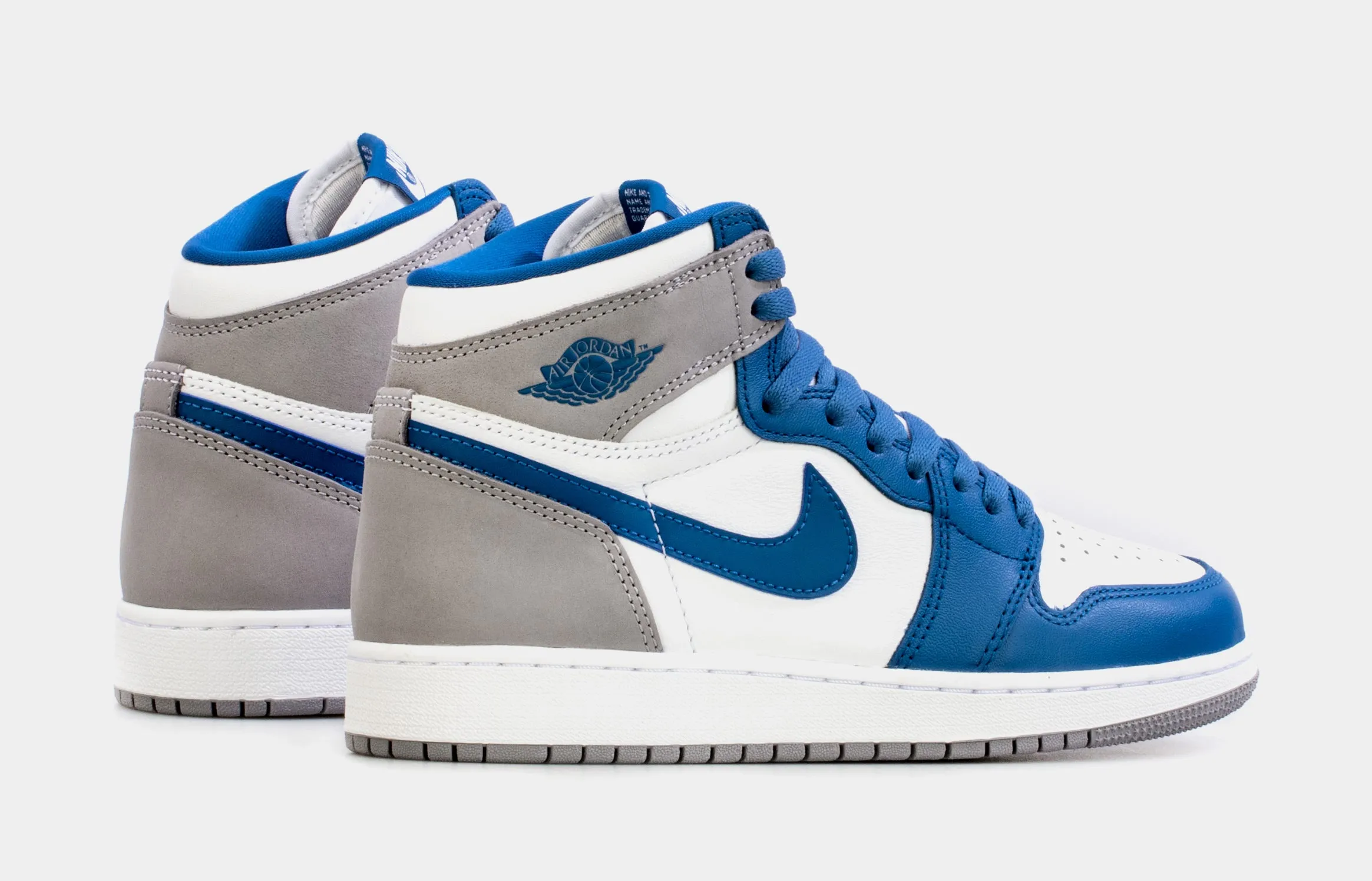 Air Jordan 1 Retro High OG True Blue Grade School Lifestyle Shoes (Blue/White) Free Shipping