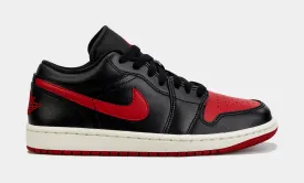 Air Jordan 1 Retro Low Bred Sail Womens Lifestyle Shoes (Black/Red)