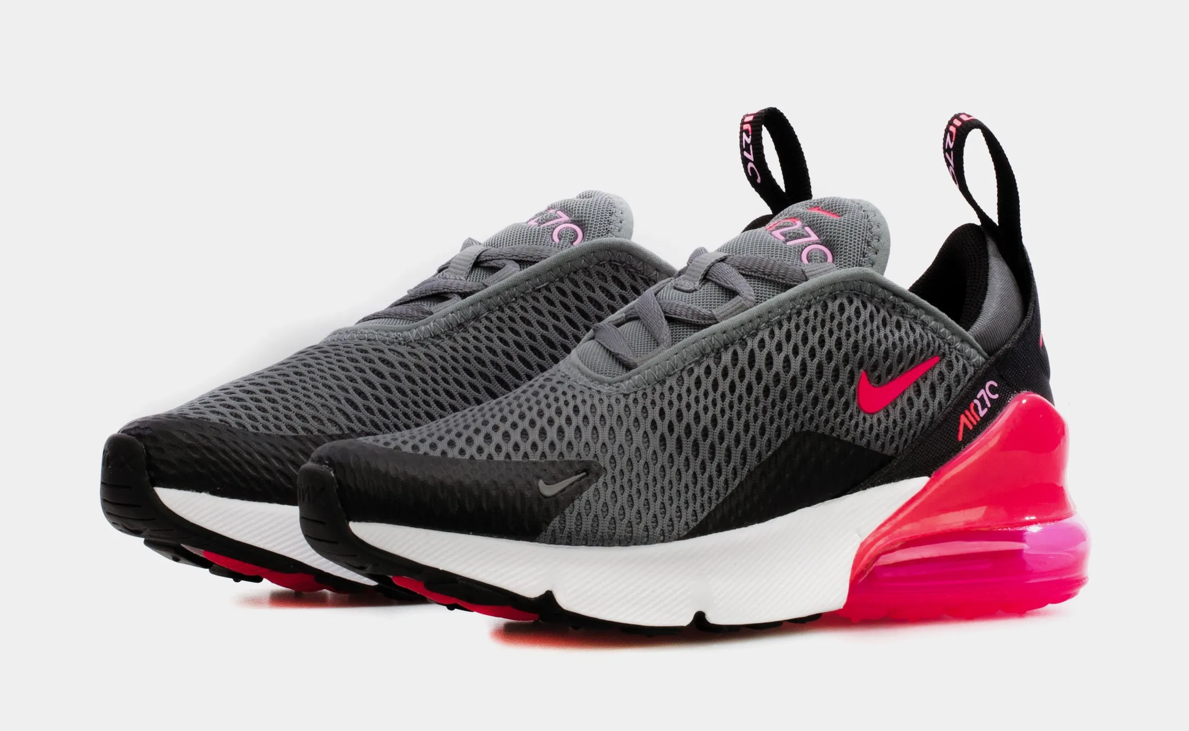 Air Max 270 Preschool Lifestyle Shoes (Gray/Pink)