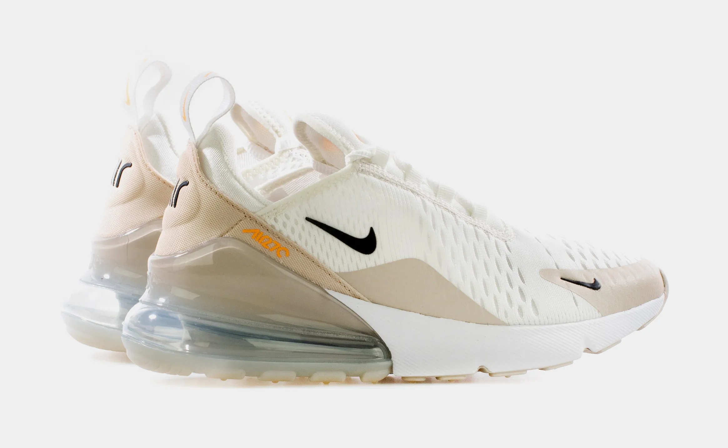 Air Max 270 White Desert Sand Womens Running Shoes (White/Beige/Black)