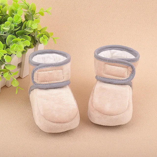 Baby Winter Warm Shoes Cute Boys Girls Cotton Padded Boots Newborn Infant Soft Warm First Walkers Toddlers Fleece Shoes