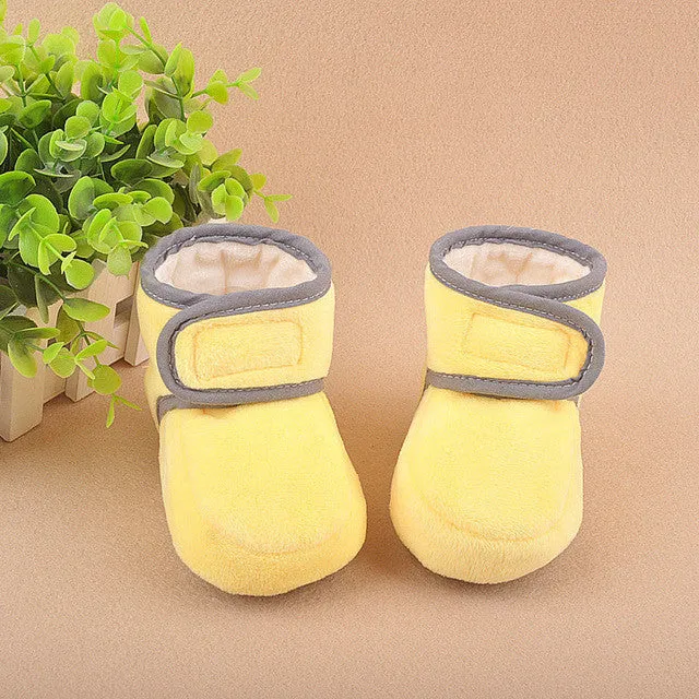 Baby Winter Warm Shoes Cute Boys Girls Cotton Padded Boots Newborn Infant Soft Warm First Walkers Toddlers Fleece Shoes