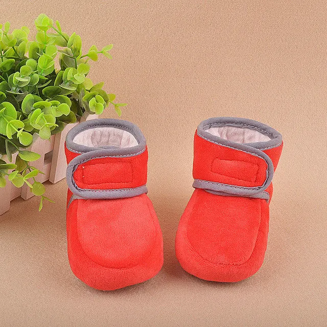 Baby Winter Warm Shoes Cute Boys Girls Cotton Padded Boots Newborn Infant Soft Warm First Walkers Toddlers Fleece Shoes