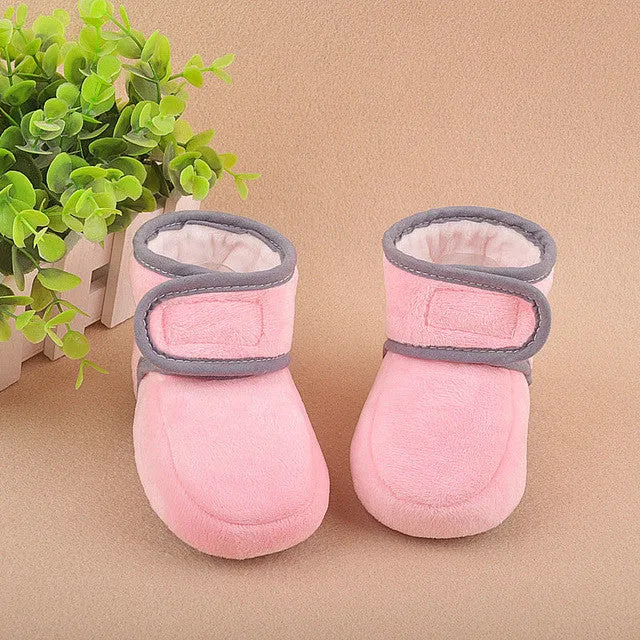 Baby Winter Warm Shoes Cute Boys Girls Cotton Padded Boots Newborn Infant Soft Warm First Walkers Toddlers Fleece Shoes