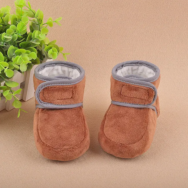 Baby Winter Warm Shoes Cute Boys Girls Cotton Padded Boots Newborn Infant Soft Warm First Walkers Toddlers Fleece Shoes