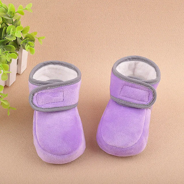 Baby Winter Warm Shoes Cute Boys Girls Cotton Padded Boots Newborn Infant Soft Warm First Walkers Toddlers Fleece Shoes