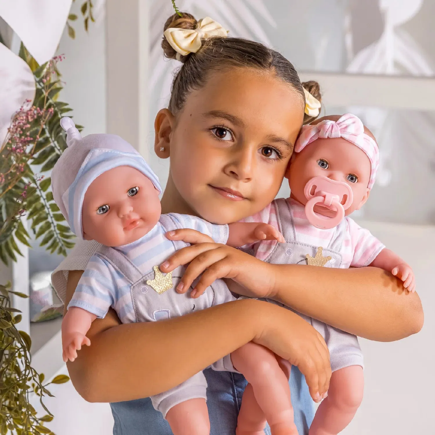 Berenguer Boutique Twins - 15" Soft Body Baby Dolls - Open/Close Eyes | JC Toys - LOCAL PICK UP ONLY