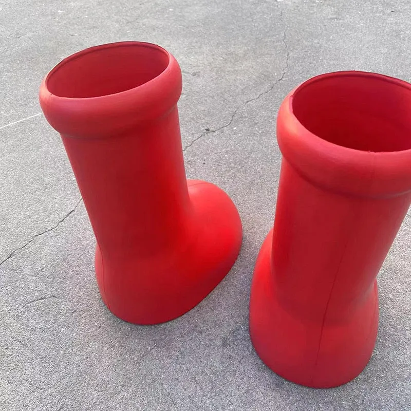 Boys Girls Big Red Boots for Toddler Kids Fashion Astro Boot Children Knee High Show Shoes