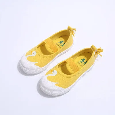 Children's Shoes For Girls 2016 New Autumn Cartoon Printing Kids Girls Shoes Fahion Canvas Sports Kids Shoes 9163W