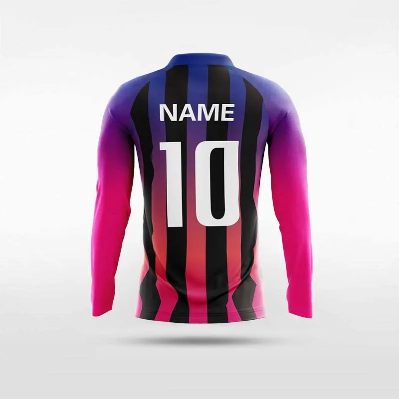 Classics Gradient Stripe - Custom Kids Long Sleeve Soccer Jersey