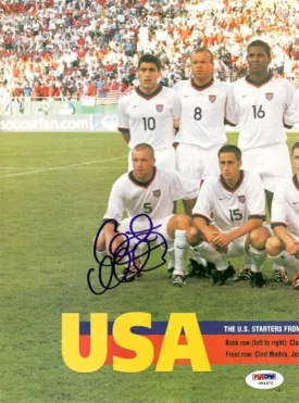 Clint Mathis Autographed Magazine Poster Team USA PSA/DNA #U54372