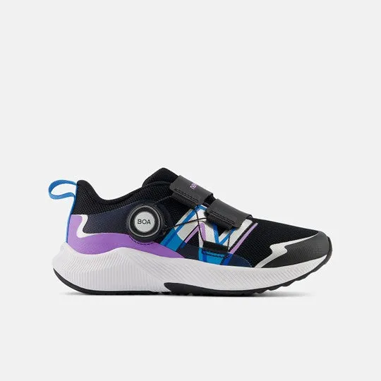 DynaSoft Reveal v4 Kid's BOA® Trainer - Black with Purple Fade and Spice Blue