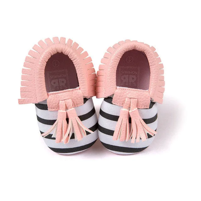 Fashion New Styles Suede PU Leather Infant Toddler Newborn Baby Children First Walkers Crib Moccasins Soft Moccs Shoes Footwear