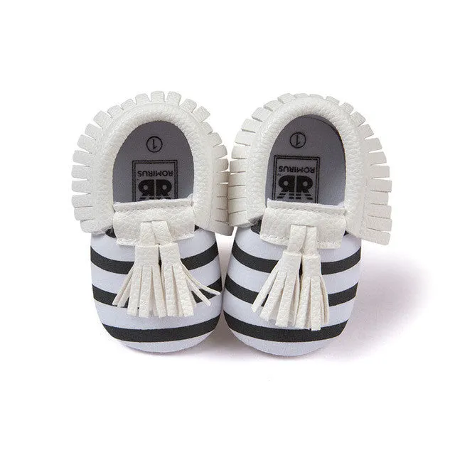 Fashion New Styles Suede PU Leather Infant Toddler Newborn Baby Children First Walkers Crib Moccasins Soft Moccs Shoes Footwear