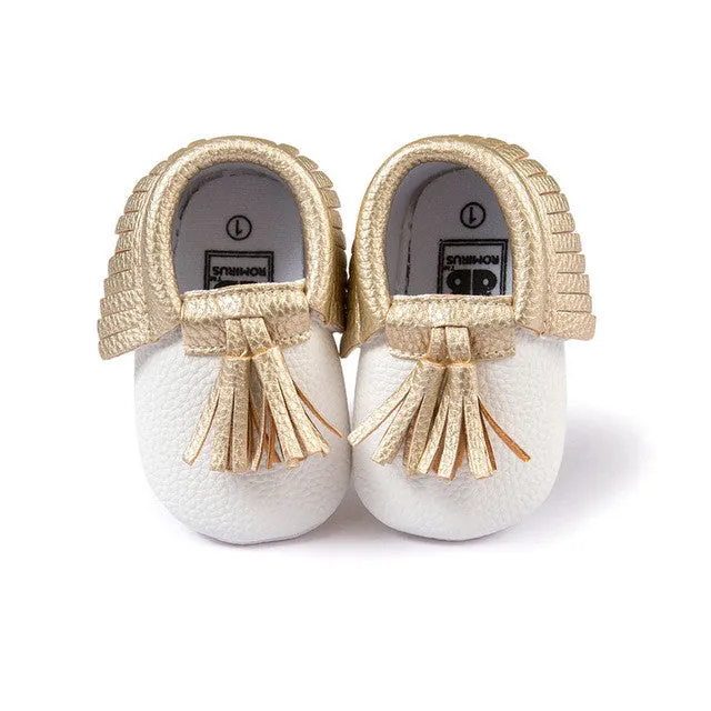 Fashion New Styles Suede PU Leather Infant Toddler Newborn Baby Children First Walkers Crib Moccasins Soft Moccs Shoes Footwear