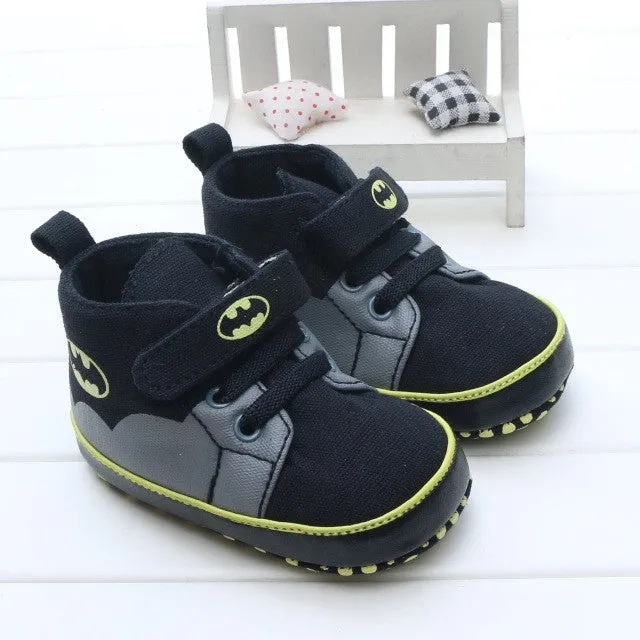 Fashion Superman Batman Baby Boy Shoes Autumn Cartoon Prints Toddler Girl Shoes Soft Children's Casual Sport Shoes 3367