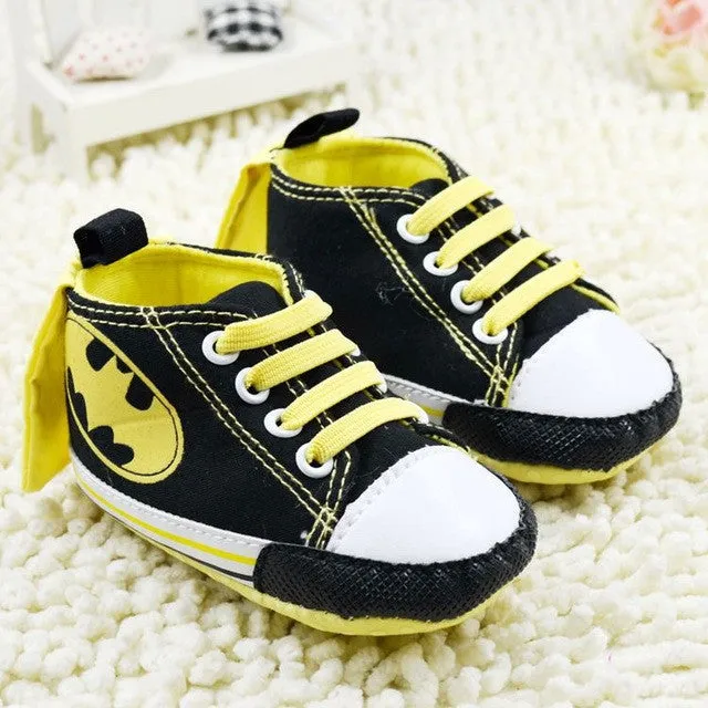 Fashion Superman Batman Baby Boy Shoes Autumn Cartoon Prints Toddler Girl Shoes Soft Children's Casual Sport Shoes 3367