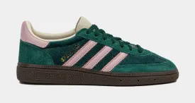 Handball Spezial Velvet Womens Lifestyle Shoes (Green/Pink)