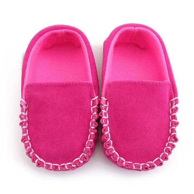 Hot PU Suede Leather Newborn Baby Boy Girl Baby Moccasins Soft Moccs Shoes Soft Soled Non-slip Footwear Crib Shoe