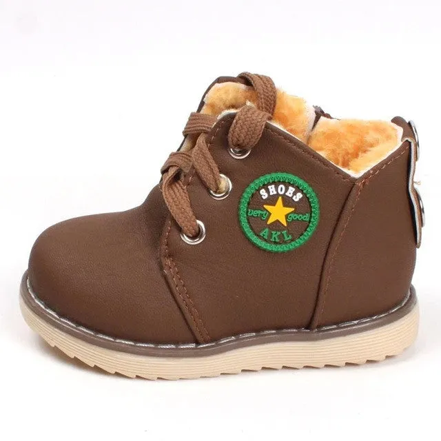 Hot sale children's winter shoes thick keep warm cotton-padded boots boys girls high quality non-slip comfortable boots 273