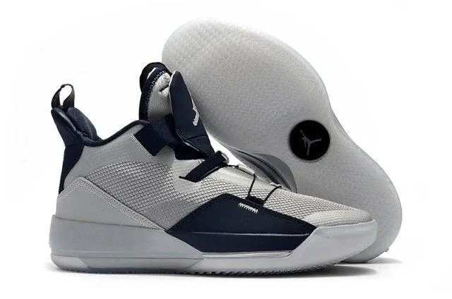 Jordan 33 Wolf Grey Blue Men's Basketball Sneakers