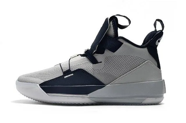 Jordan 33 Wolf Grey Blue Men's Basketball Sneakers