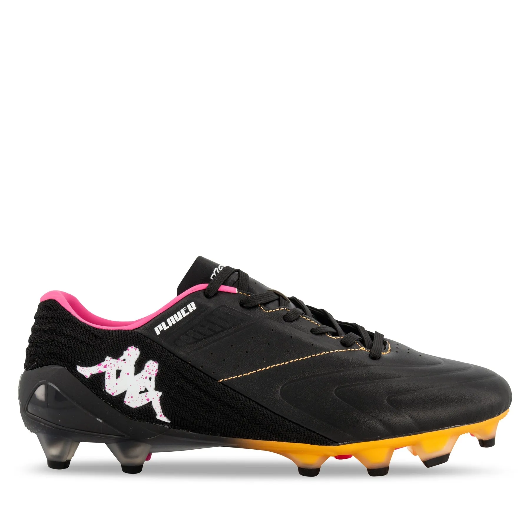 Kappa Player Pro FG Boots- Black/Orange/Fuchsia