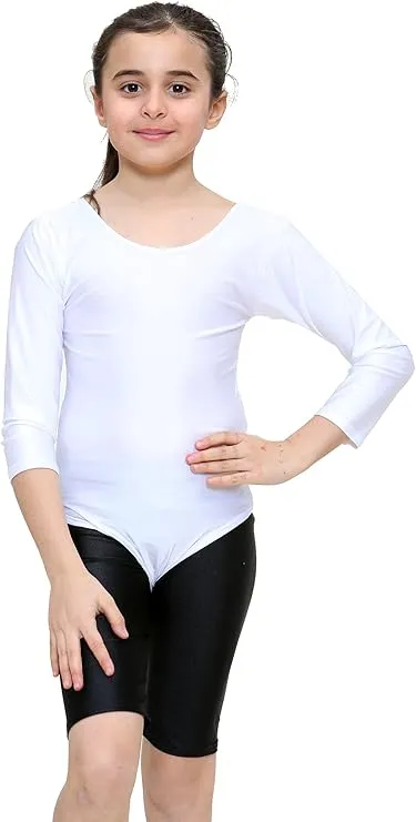 Kids Girls Gymnastic Leotard Long Sleeve Dance Ballet Athletic