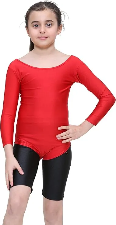 Kids Girls Gymnastic Leotard Long Sleeve Dance Ballet Athletic