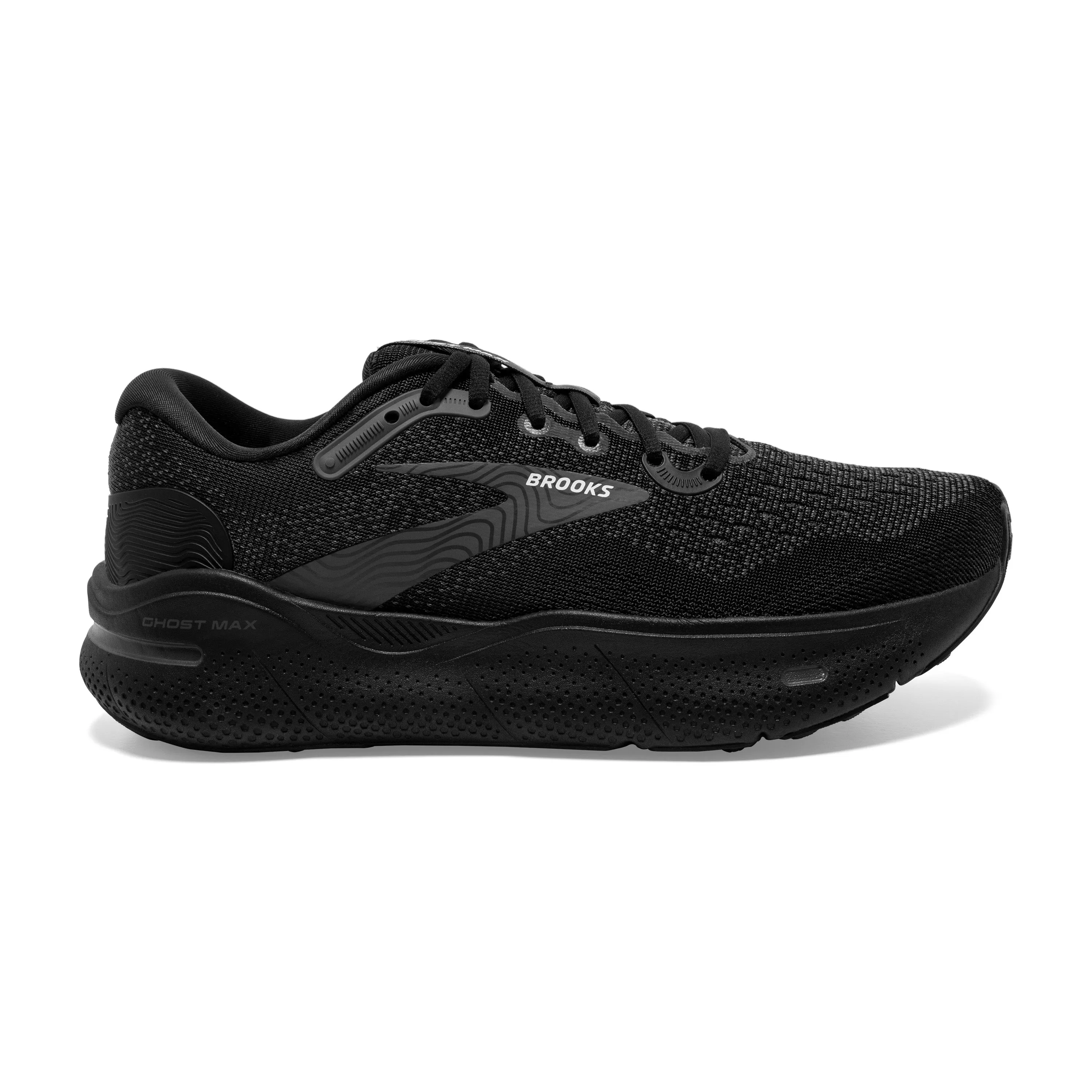 Men's Brooks Ghost Max Color: Black/ Black/ Ebony (EXTRA WIDE WIDTH)