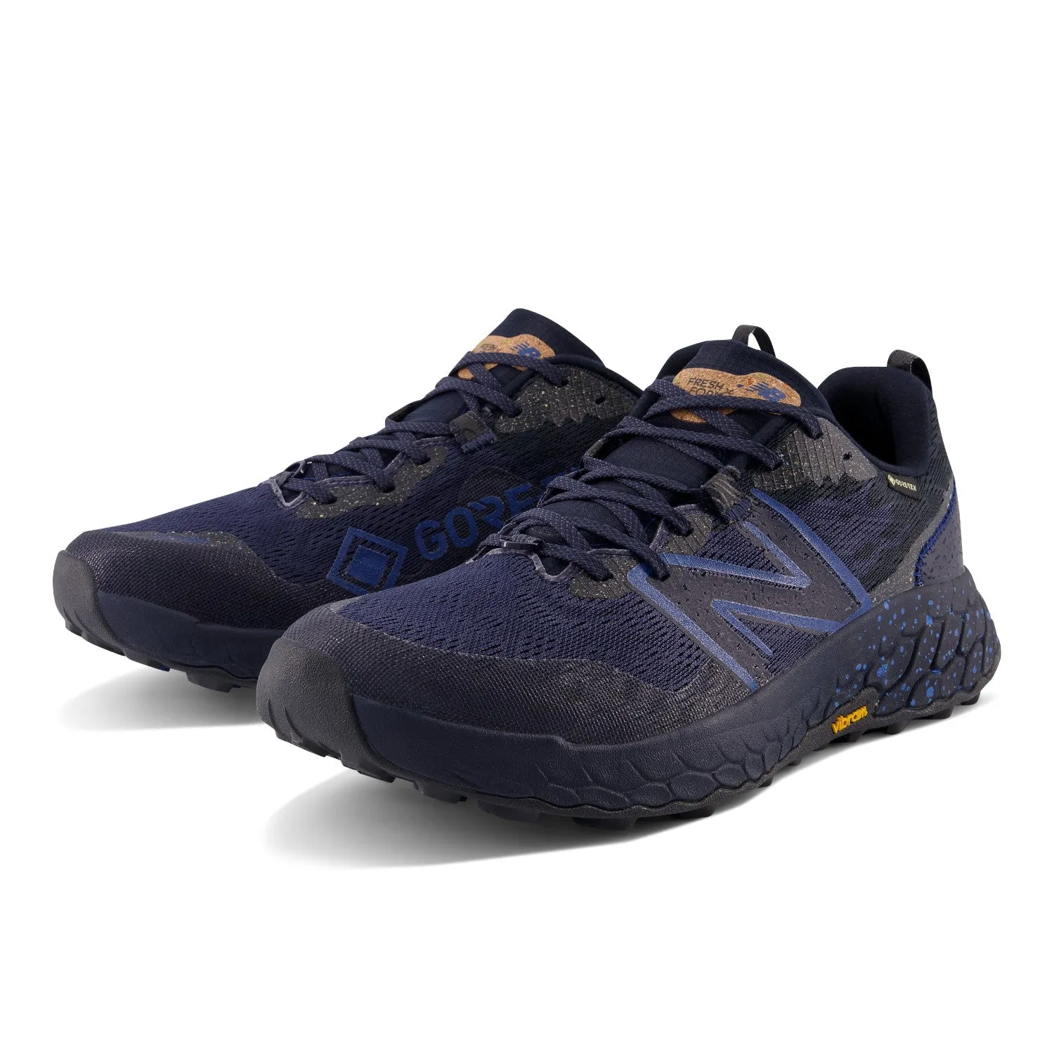 Men's New Balance Fresh Foam X Hierro v7 GTX Color: Eclipse with Blue Groove and Natural Indigo