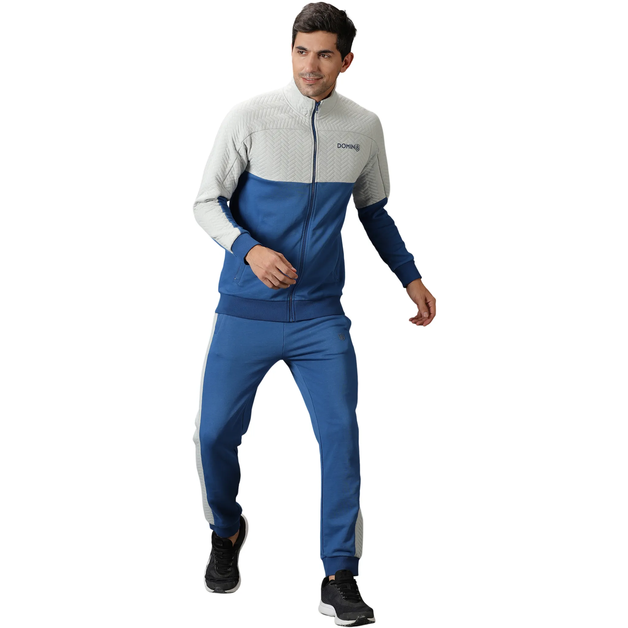 Men's Quilted Colour Block Training Track Suit