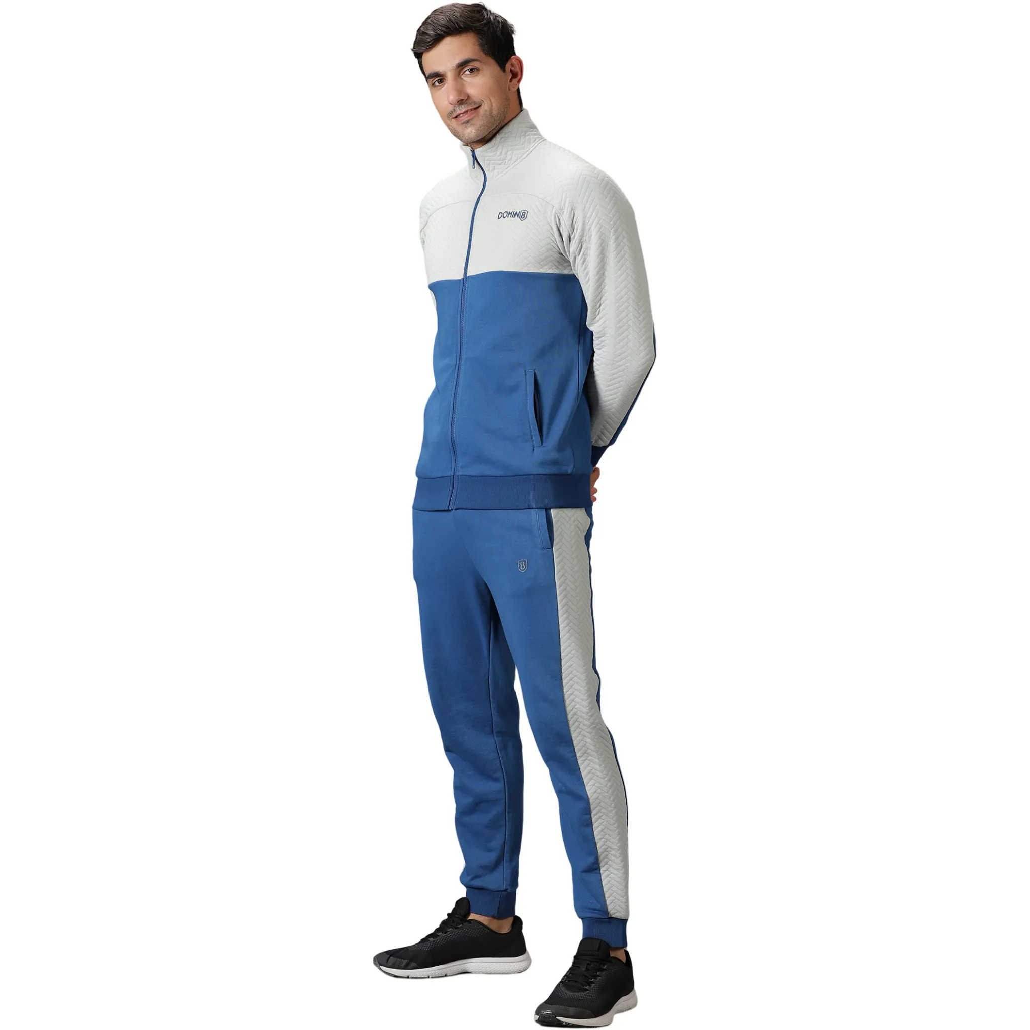 Men's Quilted Colour Block Training Track Suit