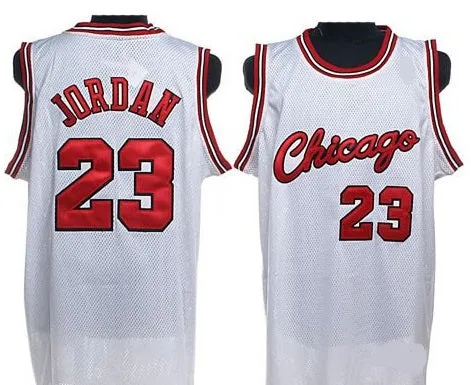 Michael Jordan White Chicago Bulls Throwback Basketball Jersey