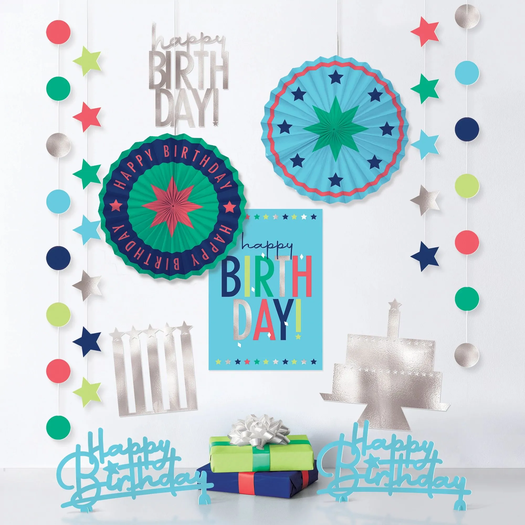 Modern Birthday Room Decorating Kit | 12 pcs