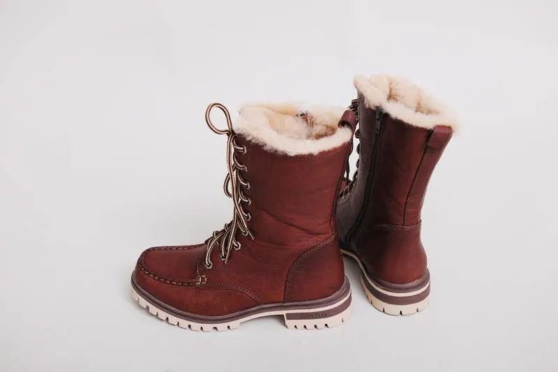 MUBO UGG Boots with TPR Sole - Brown