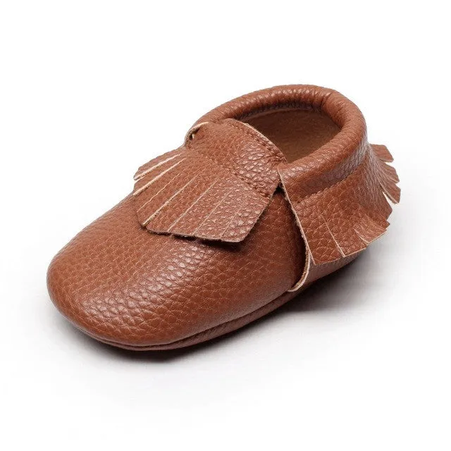 New Brand Baby Moccasins Leather Girl Baby Shoes Fashion Tassel Moccs Infant Shoes Babies Toddler Shoes First Walker N2217