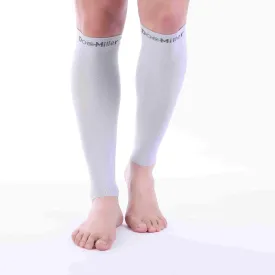 Premium Calf Compression Sleeve 30-40 mmHg GRAY by Doc Miller