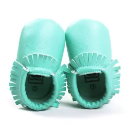 Princess Toddler Infant Soft Sole PU Leather Shoes Tassels Baby Various Bebe Moccasin 0-18M