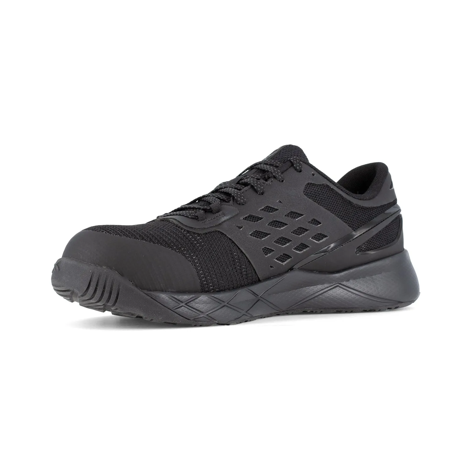 Reebok Mens Nanoflex TR Black Mesh CT EH Athletic Work Shoes