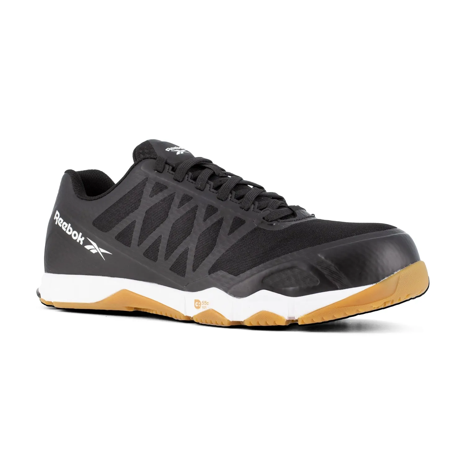 Reebok Womens Black/Gum Mesh Work Shoes Speed TR Athletic CT