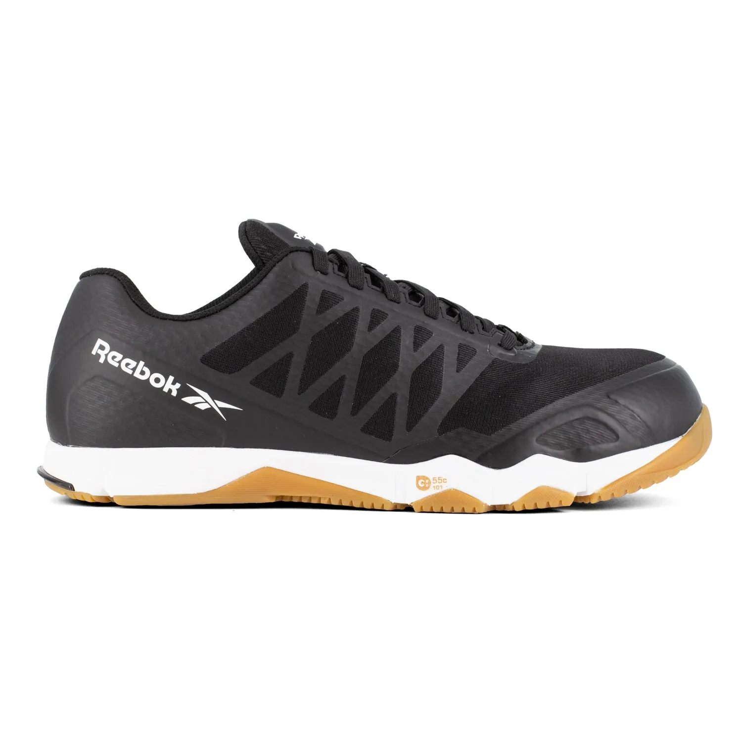 Reebok Womens Black/Gum Mesh Work Shoes Speed TR Athletic CT