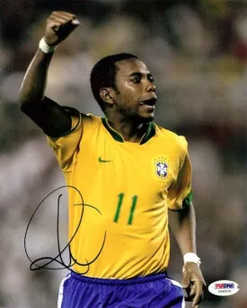 Robinho De Souza Autographed 8x10 Photo Brazil PSA/DNA #U54559