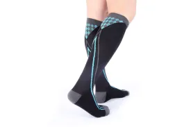 Sports Compression Socks BLACK/BLUE by Doc Miller