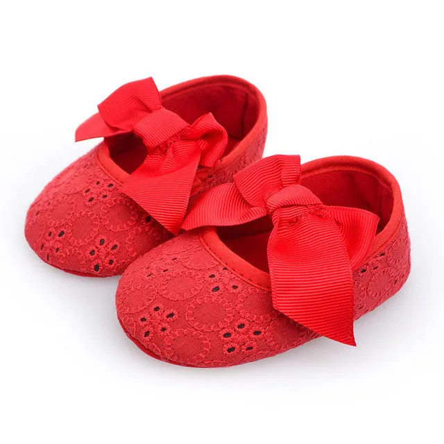 Spring Soft Sole Girl Baby Shoes Cotton First Walkers Fashion Baby Girl Shoes Butterfly-knot First Sole Kids Shoes